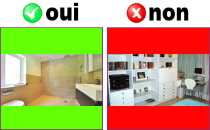 Montrez les surfaces, pas les meubles