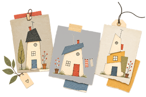 3 petites maisons différentes